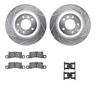 R1 Concepts WGYH1-02017 eLINE Rotor - Drilled & Slotted - Silver W/ Semi-Met Pads